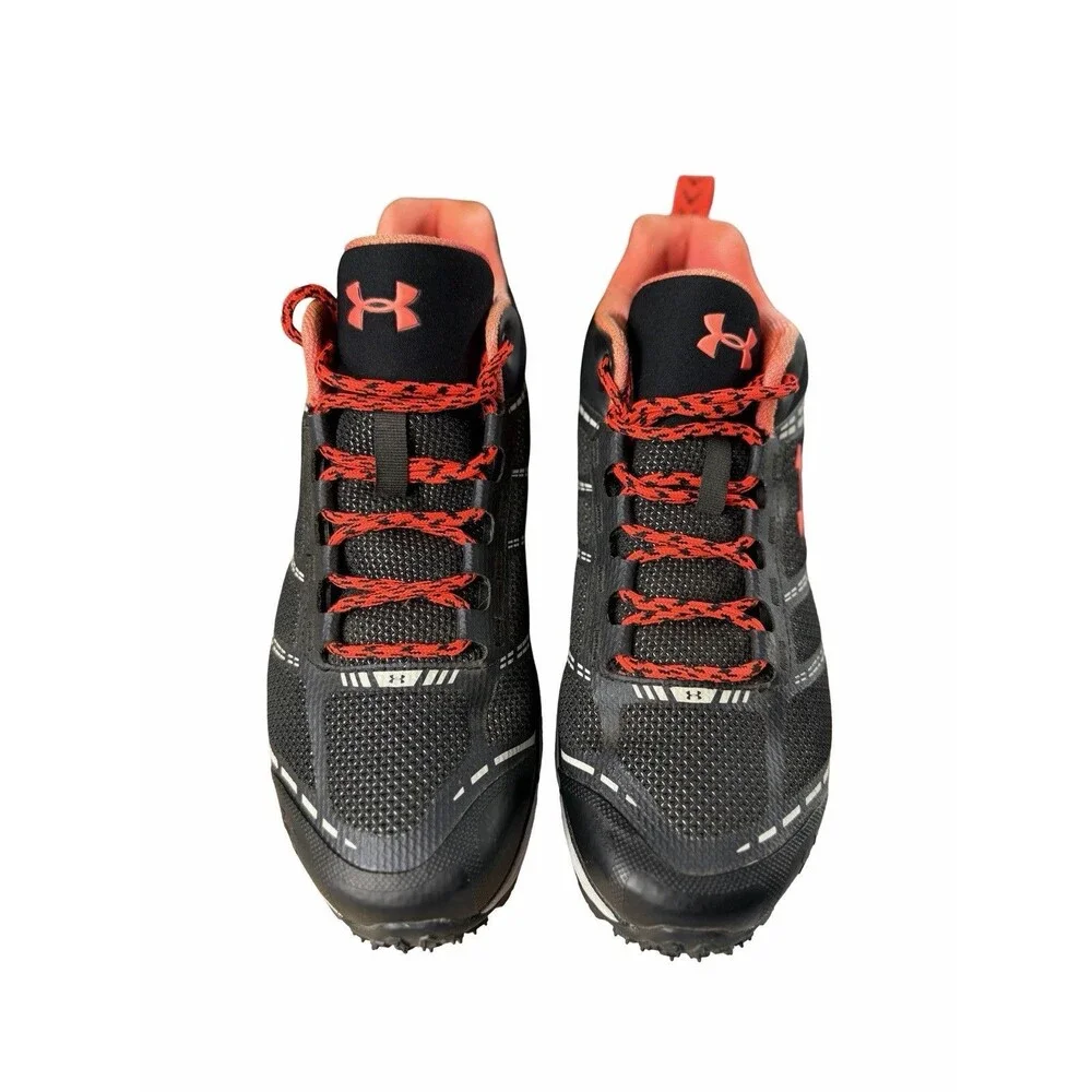 Under Armour Verge Low Hiking Shoes Men’s 8.5 Black Red Michelin Trail NWOB